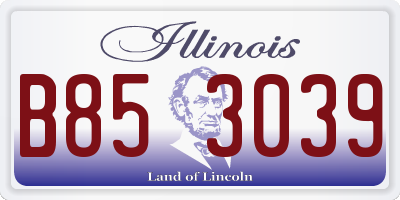 IL license plate B853039