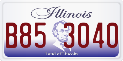 IL license plate B853040