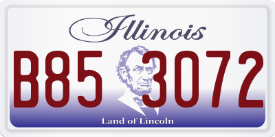 IL license plate B853072