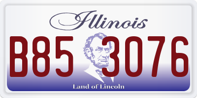 IL license plate B853076