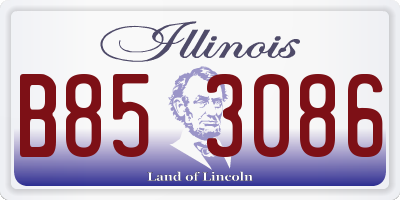 IL license plate B853086