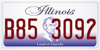 IL license plate B853092