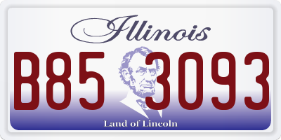 IL license plate B853093