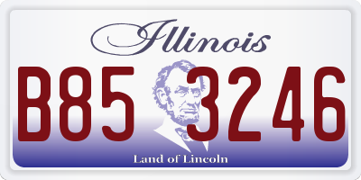 IL license plate B853246