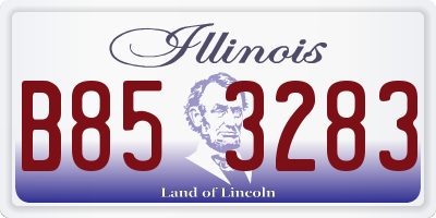 IL license plate B853283