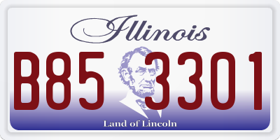 IL license plate B853301