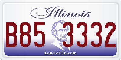 IL license plate B853332