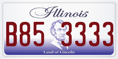IL license plate B853333