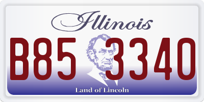 IL license plate B853340