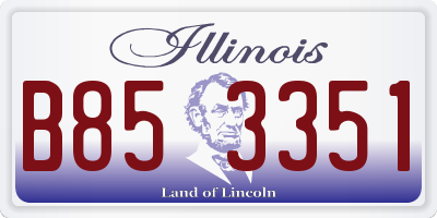 IL license plate B853351