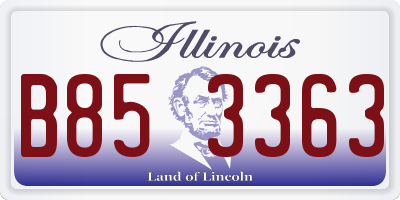 IL license plate B853363