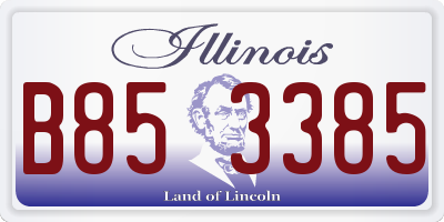 IL license plate B853385