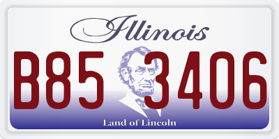 IL license plate B853406