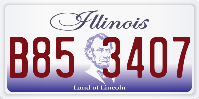 IL license plate B853407