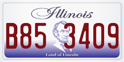 IL license plate B853409