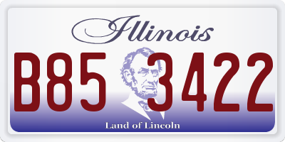 IL license plate B853422