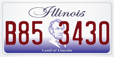 IL license plate B853430