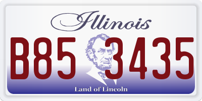 IL license plate B853435