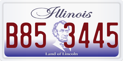 IL license plate B853445