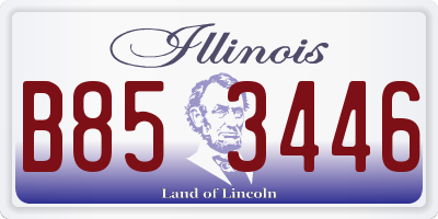 IL license plate B853446