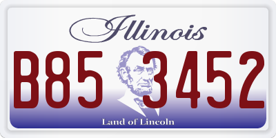 IL license plate B853452