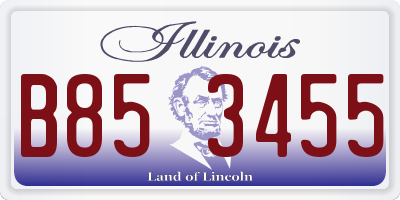 IL license plate B853455