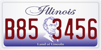 IL license plate B853456