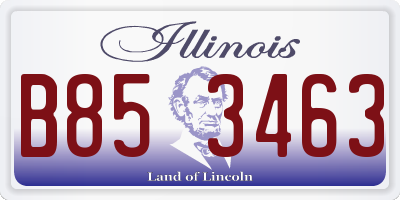 IL license plate B853463