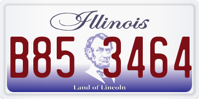 IL license plate B853464