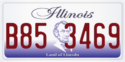 IL license plate B853469