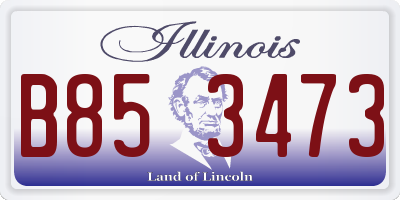 IL license plate B853473