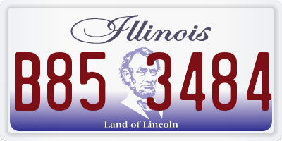 IL license plate B853484