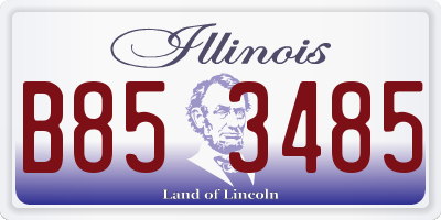 IL license plate B853485