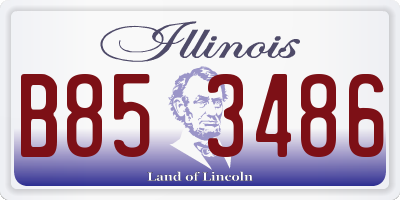 IL license plate B853486