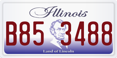 IL license plate B853488