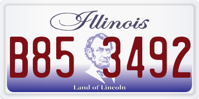 IL license plate B853492