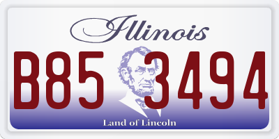 IL license plate B853494