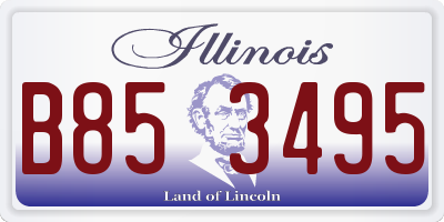 IL license plate B853495