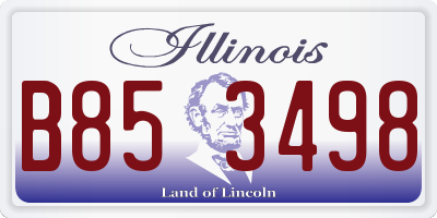 IL license plate B853498