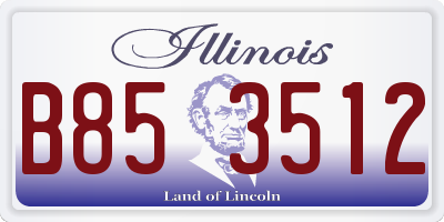 IL license plate B853512