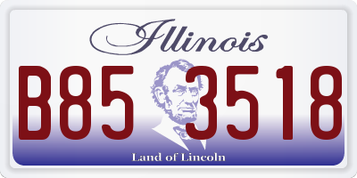 IL license plate B853518