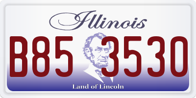 IL license plate B853530