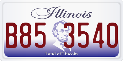 IL license plate B853540