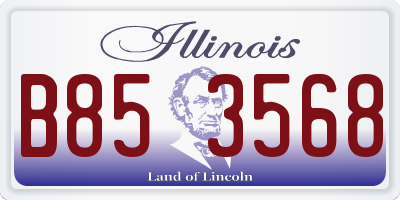 IL license plate B853568
