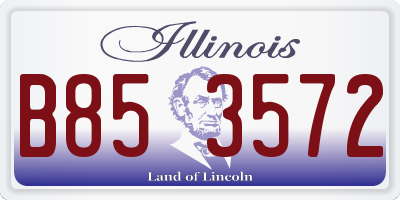 IL license plate B853572