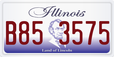 IL license plate B853575
