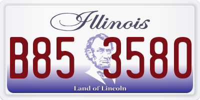IL license plate B853580
