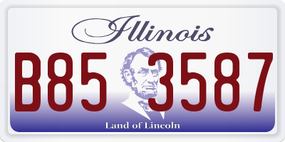 IL license plate B853587