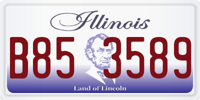 IL license plate B853589