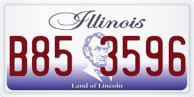 IL license plate B853596